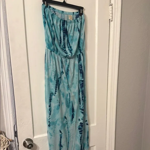 Faded Glory | Dresses | Blue Tiedye Tubetop Maxi Dress | Poshmark